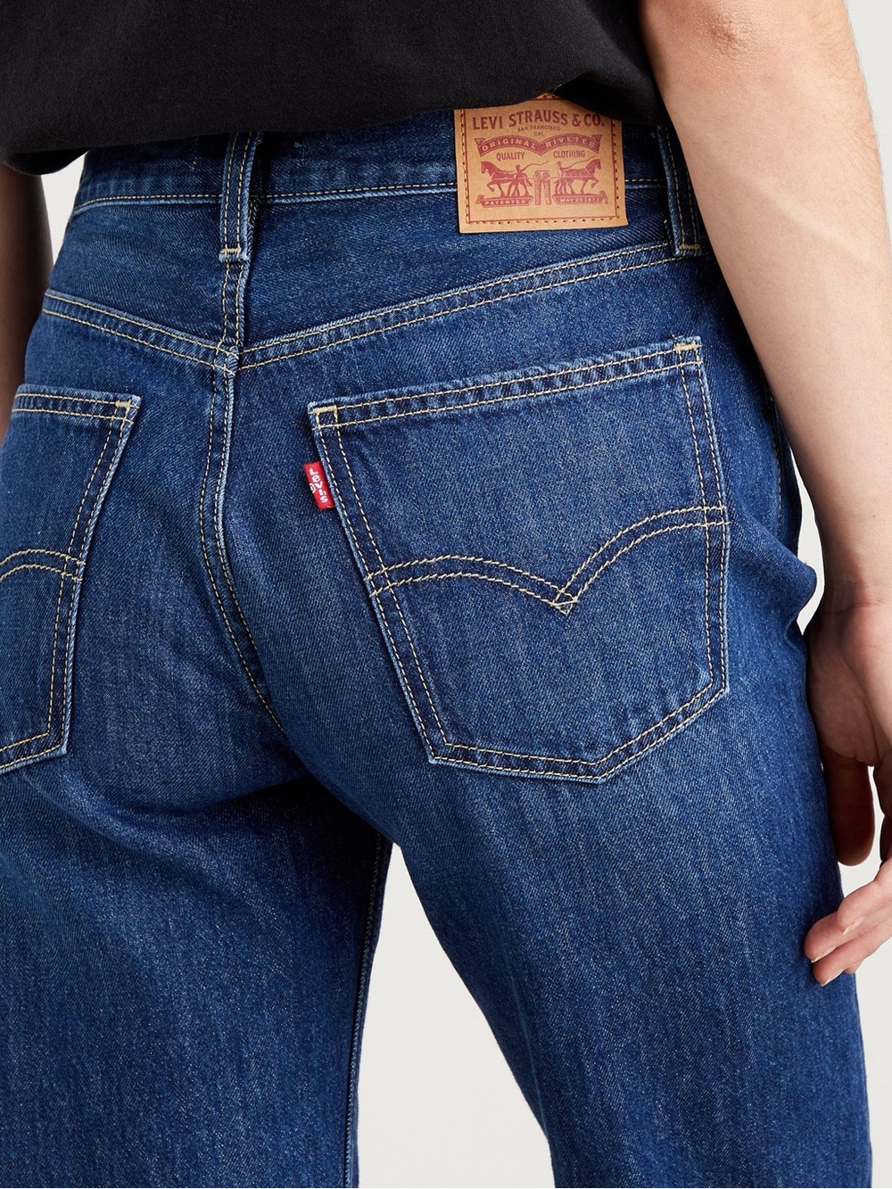 Levi's Low Pro Straight Jeans in Dark Wash Denim